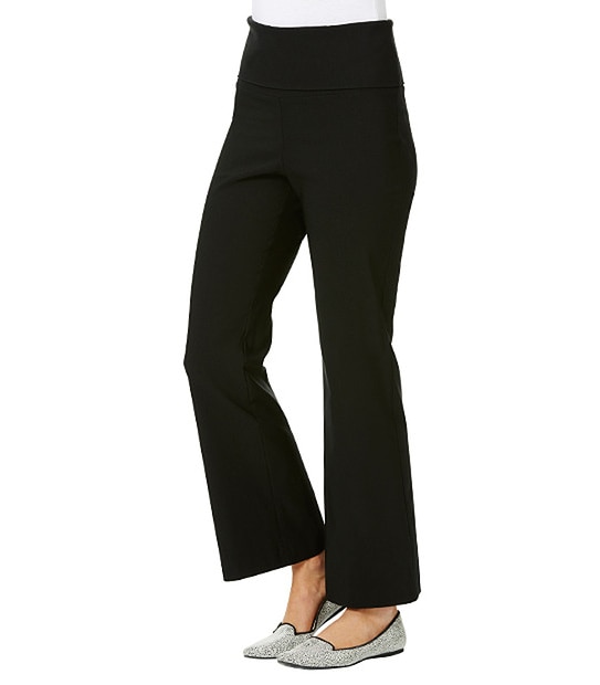 Foldover Waist Wide Leg Pants
