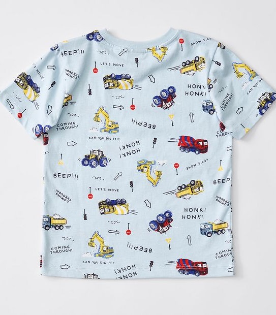 Construction Vehicle Pyjama Set - Blue
