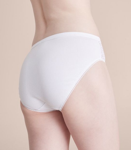 Cotton and Lace High Cut Briefs; Style: LHF27842