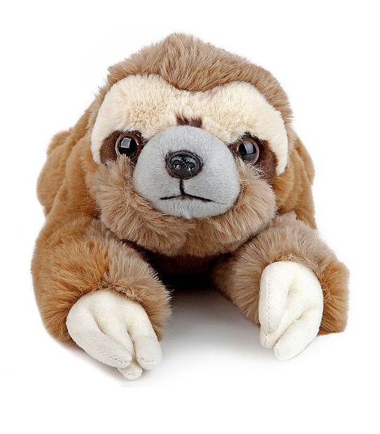 FAO Schwarz Plush Lying Baby Sloth 15"