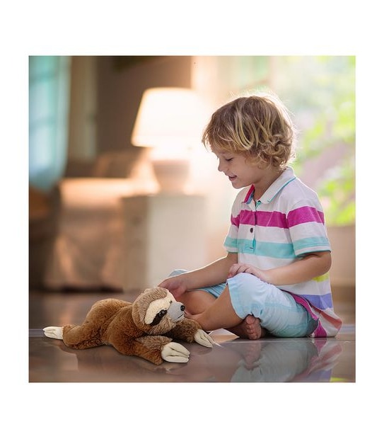 FAO Schwarz Plush Lying Baby Sloth 15"