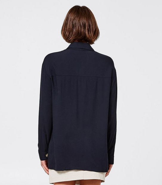 SBRN Longline Shirt - Navy Blue