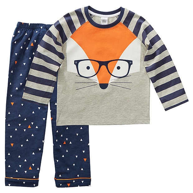 Boys' Jersey & Flannelette Pyjama Set - Fox