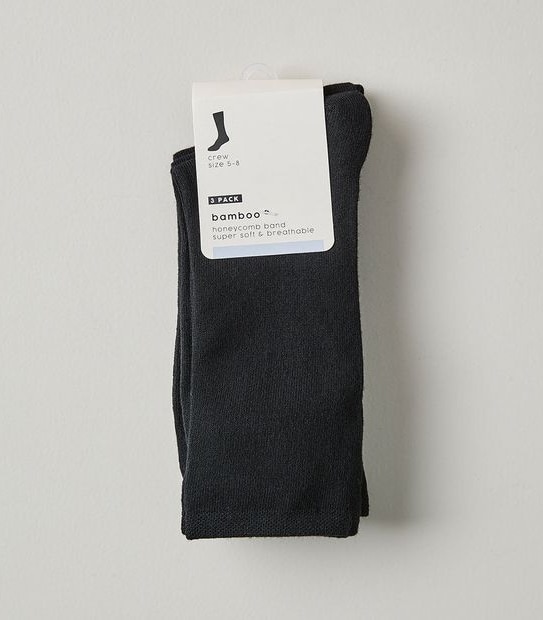 3 Pack Bamboo Crew Socks