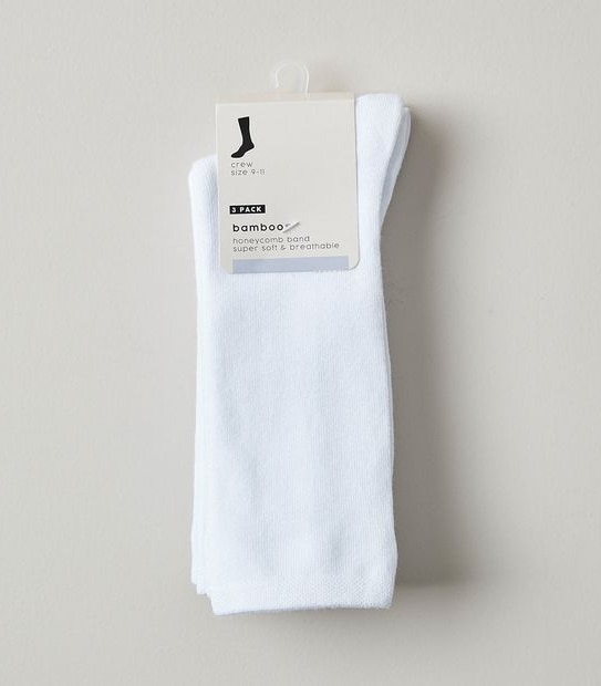 3 Pack Bamboo Crew Socks