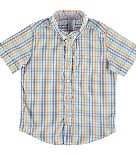 Boys' Short Sleeve Check Shirt