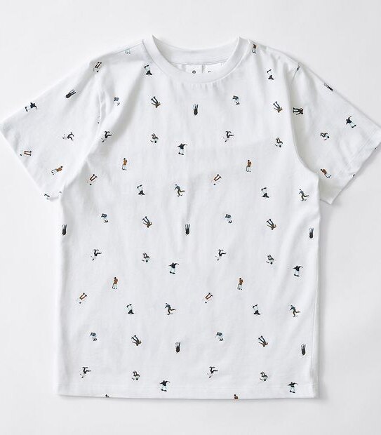 Skate Print Pyjama Set - White/Grey