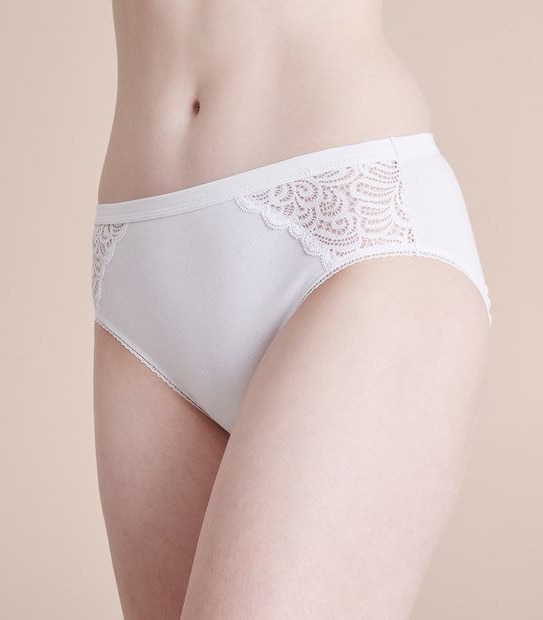 Cotton and Lace High Cut Briefs; Style: LHF27842