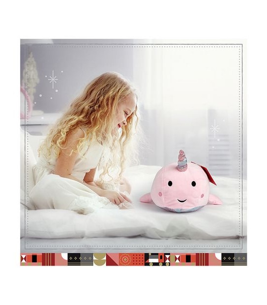 FAO Schwarz - Glow Brights - Toy Plush LED with Sound Narwhal 17-inch