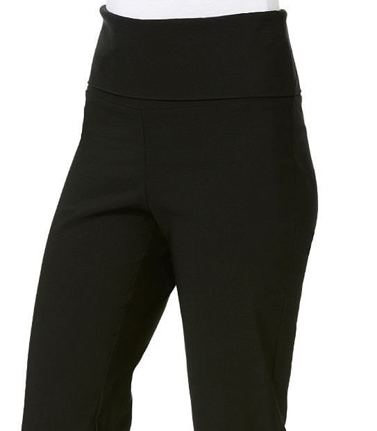 Foldover Waist Wide Leg Pants