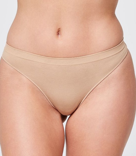 2 Pack Seamfree G-Strings - Latte Brown