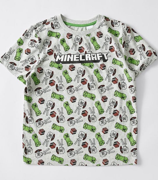 Minecraft Knit Pyjama Set - Grey