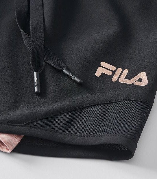 Fila Claudia Two Layer Shorts - Black/Pink