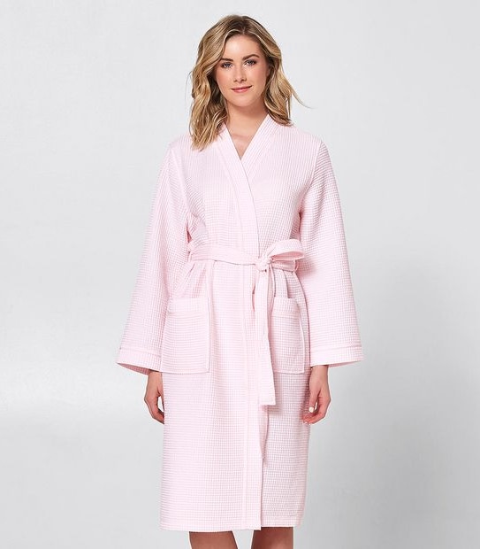Waffle Dressing Gown - Pink