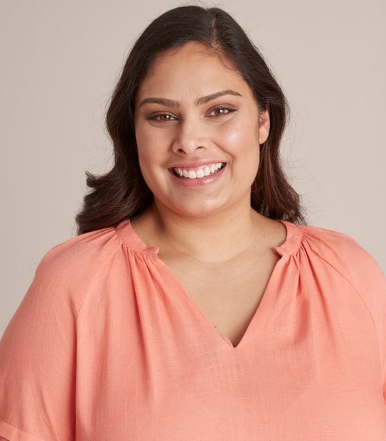 Curve Linen Blend Pleated Blouse 4 of 6