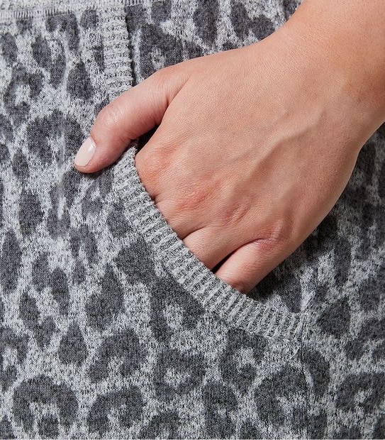 Fuller Figure Cosy Pyjama Sleep Pants - Animal Jacquard