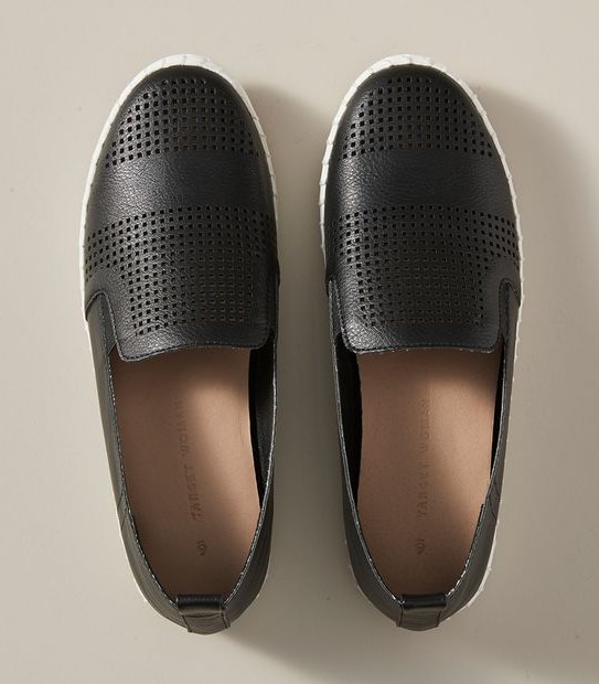 Womens Charlotte Comfort Perferated Slip-On Flats