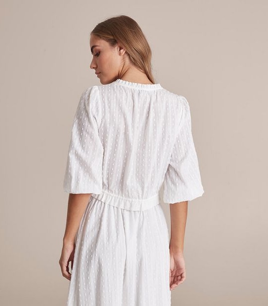 Preview Gathered Crop Hem Dobby Top