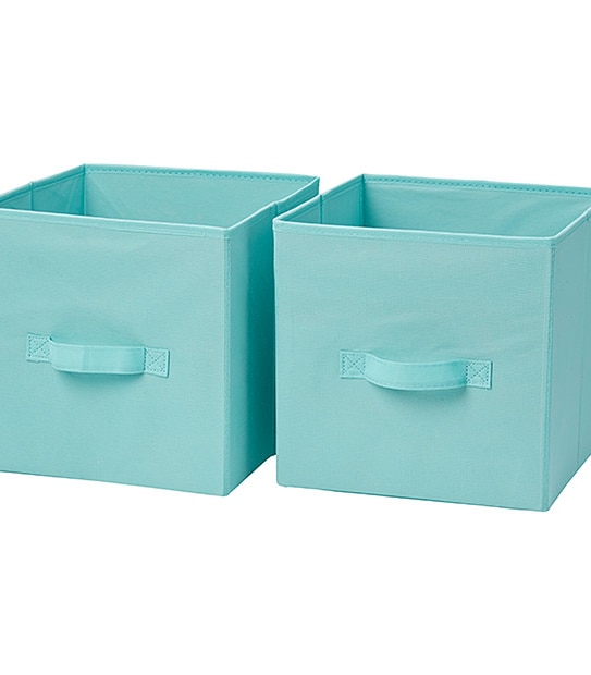 2 Pack Fabric Folding Cubes - Aqua