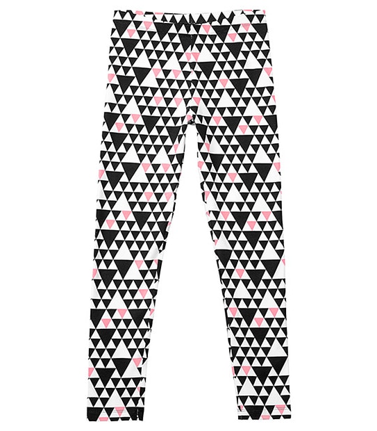 Girls' Full Length Triangle Print Leggings