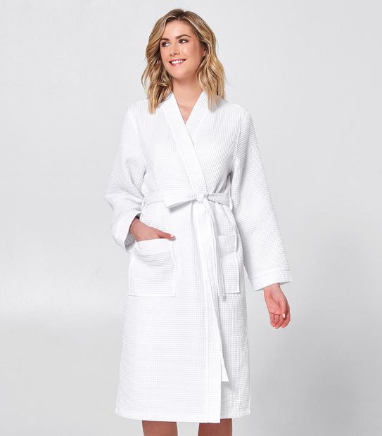 Waffle Dressing Gown - White | Target Australia