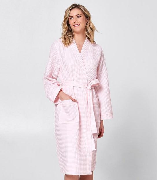 Waffle Dressing Gown - Pink