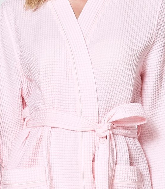 Waffle Dressing Gown - Pink