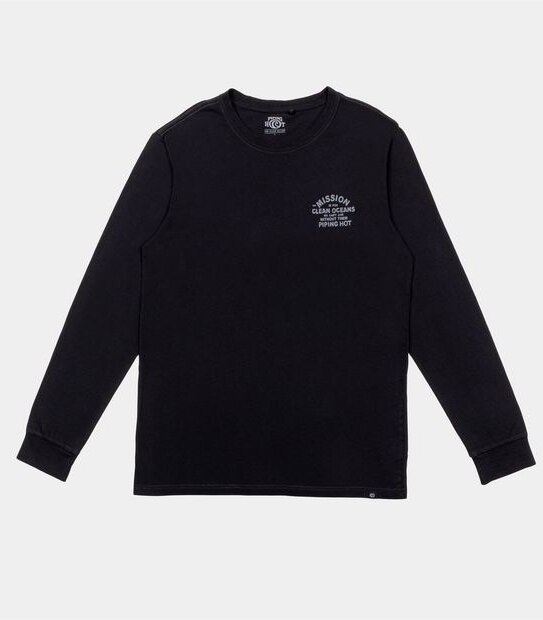 Piping Hot Long Sleeve Slogan T-Shirt