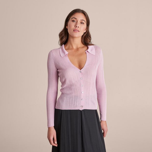 新品 imperf Long Sleeve Rib Cardigan