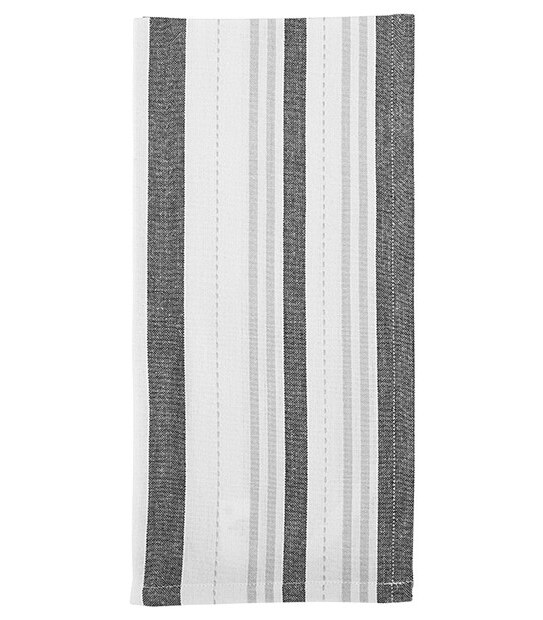 Set of 3 Soleil Tea Towels - Jumbo Black