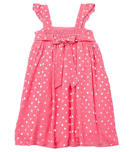 Girls' Foil Print Dress