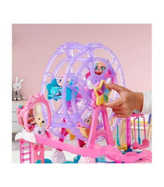 Kindi Kids Minis Collectable Ferris Wheel and Posable Bobble Head Figurine Playset