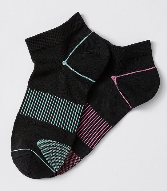 Active 2 Pack Lightweight Performance Trainer Socks - Black