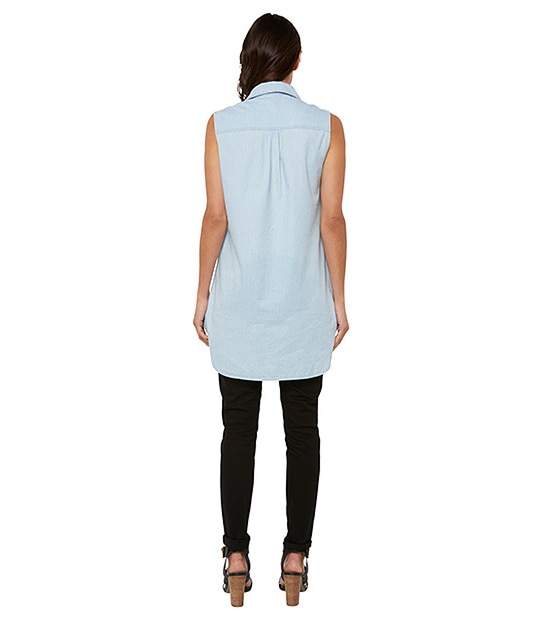 Chambray Longline Shirt