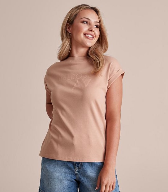 Dannii Minogue Petites Grown On Sleeves T-Shirt