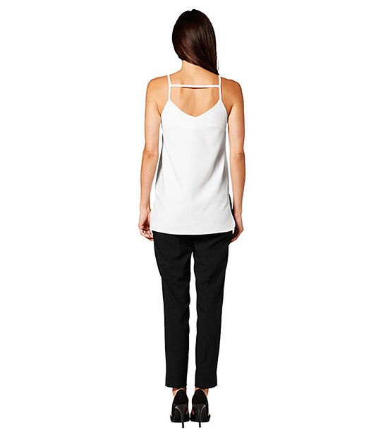 Strap Back Singlet - White