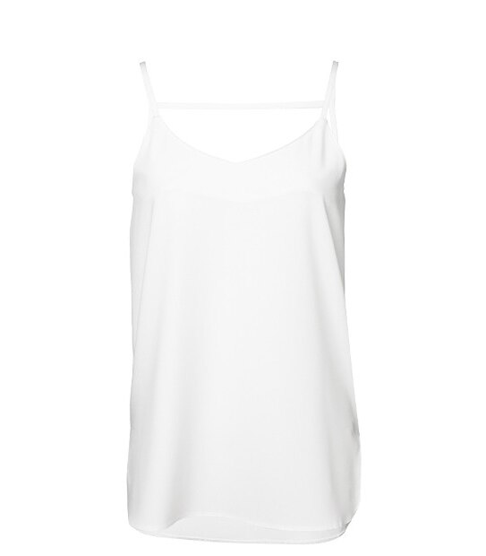 Strap Back Singlet - White
