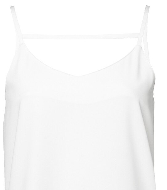Strap Back Singlet - White