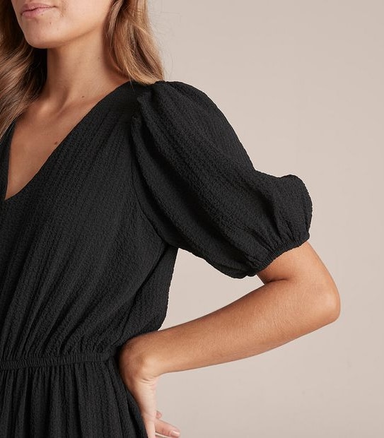 Preview Statement Puff Sleeve Midi Dress
