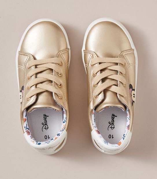 Kids Junior Disney Minnie Mouse Metallic Lace-Up Sneaker