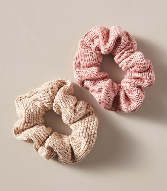 2 Pack Knitted Scrunchies