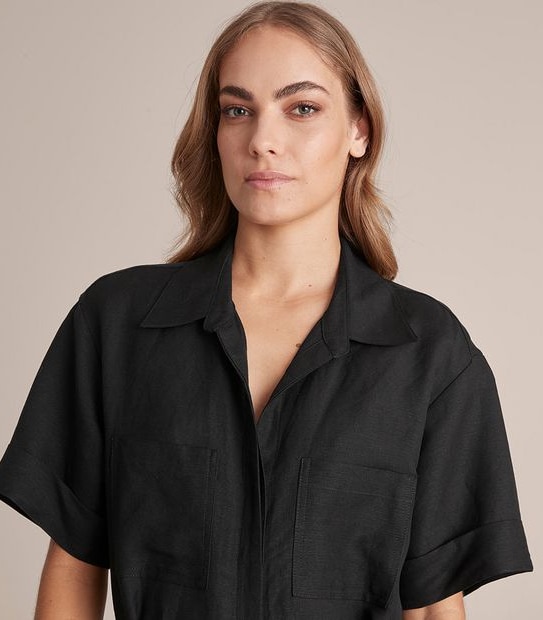 Preview Linen Blend Shirt Dress
