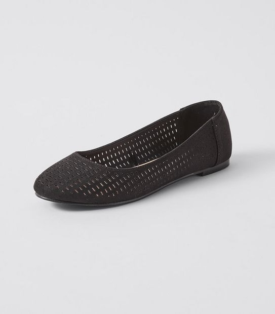 Womens Fallan Perforated Ballet Flats