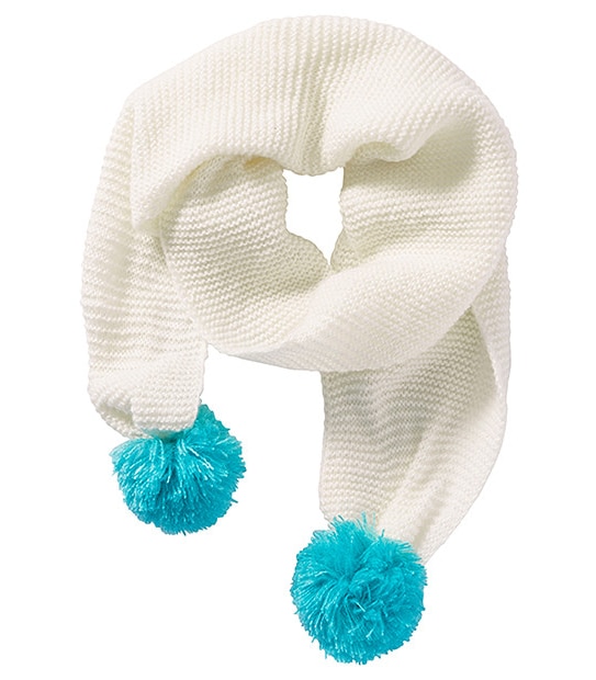 Pom Pom Knit Scarf