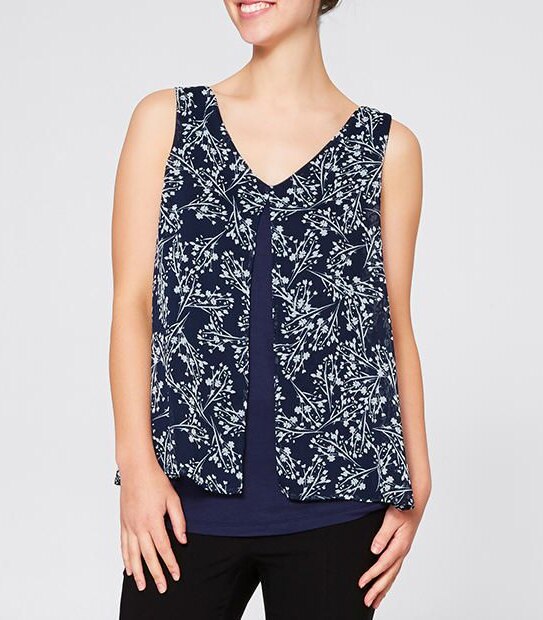 Sleeveless Double Layer Top