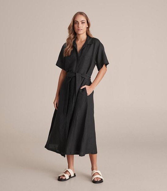Preview Linen Blend Shirt Dress