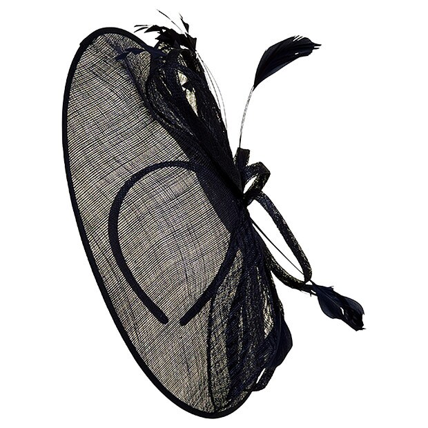 Floral Headband With Veil - Black Floral Headband With Veil - Black