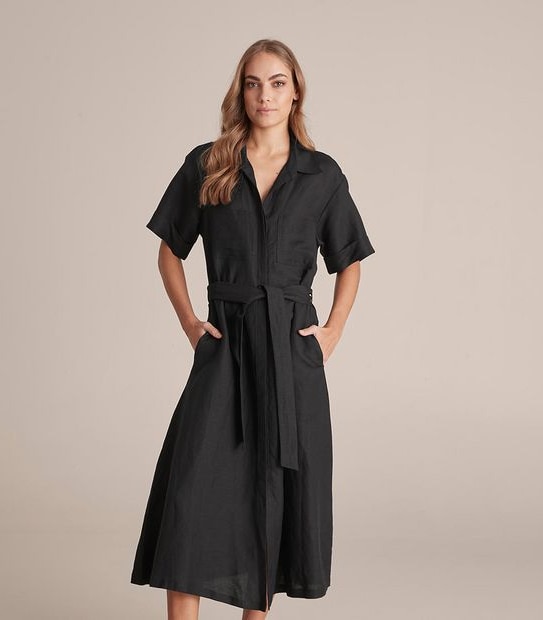 Preview Linen Blend Shirt Dress