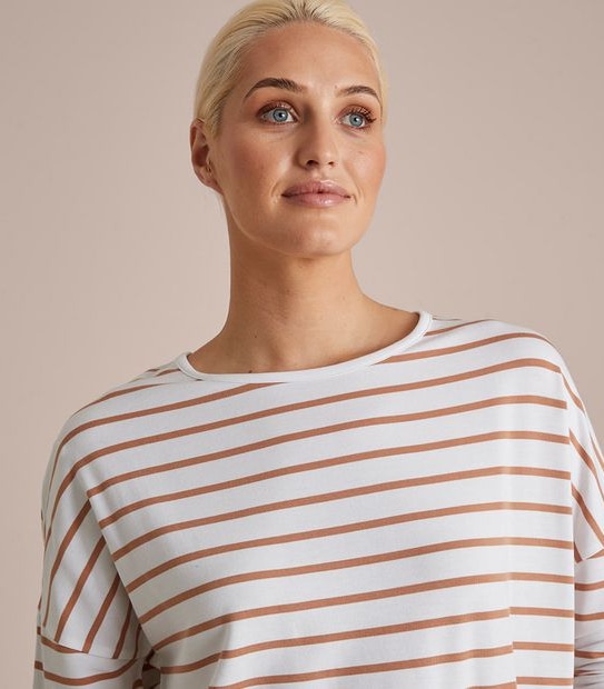 Drop Shoulder Scoop Neck Top
