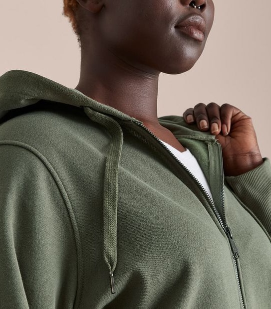 Curve Zip Through Hoodie Jumper